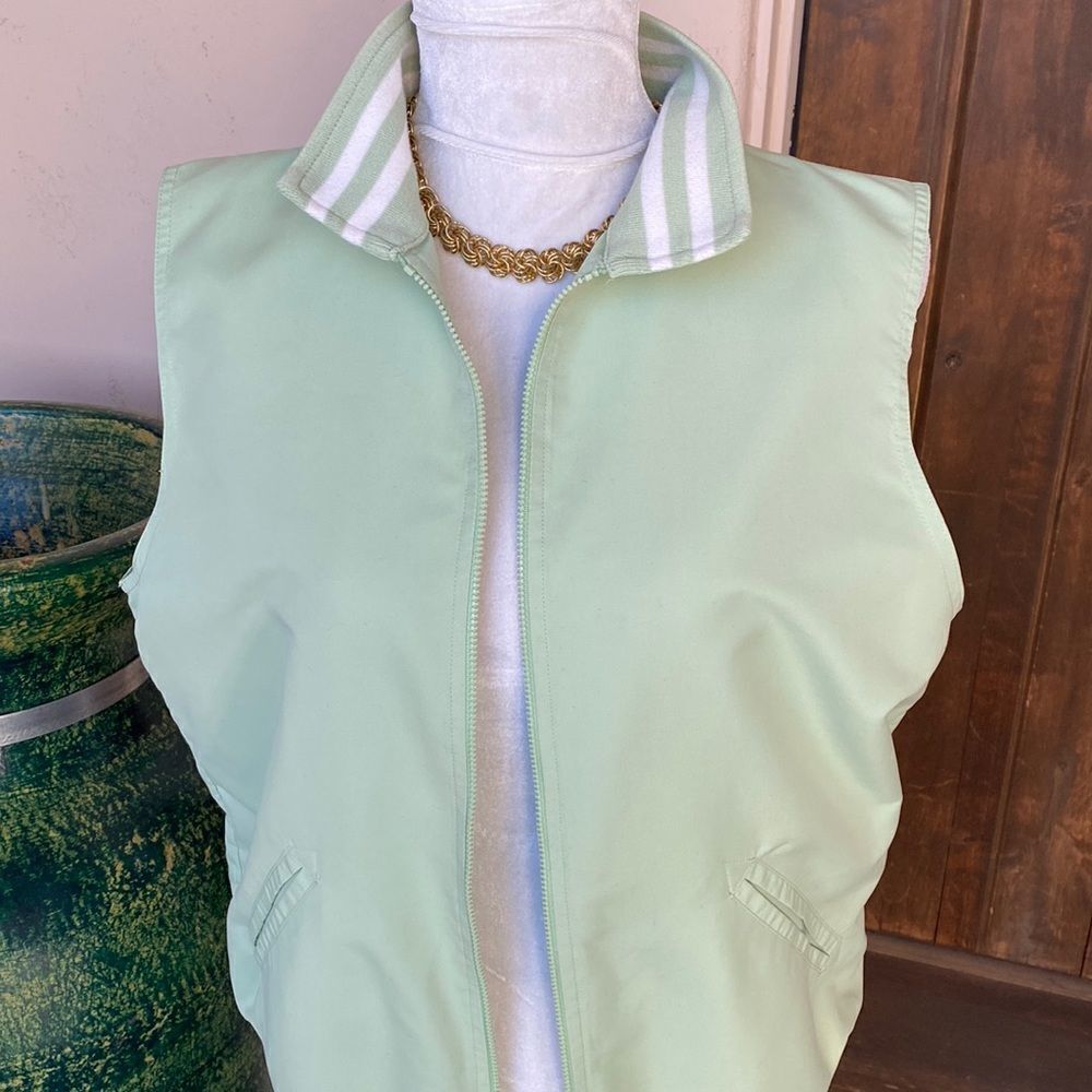 Izod Light Green Vest for Women